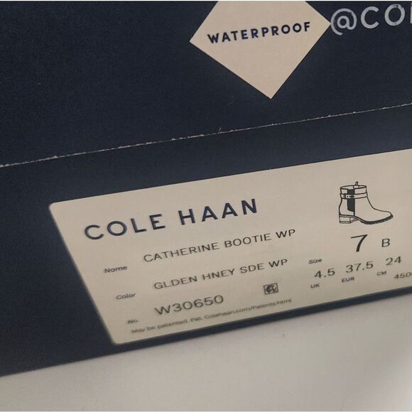 New! Cole Haan Catherine Bootie - Golden Honey Size 7 - Picture 3 of 7